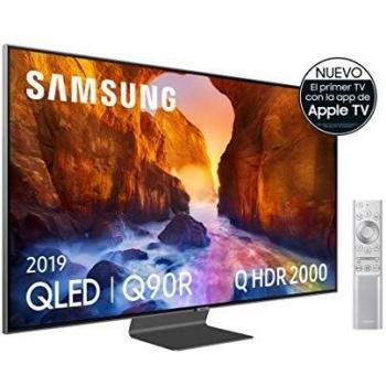 Samsung QLED 4K 2019 65Q90R - Smart TV de 65 con Resolución 4K UHD, Direct Full Array Elite, Q HDR 2000, Inteligencia Artificial 4K, Premium One Remote, Apple TV y Compatible con Alexa