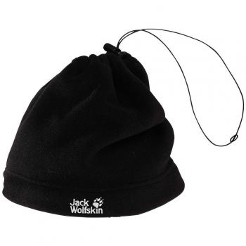 Jack Wolfskin Mens Mercury Warm Fleece Tube Scarf And Beanie Black