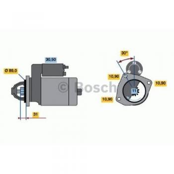 Motor de Arranque Bosch 986018990 - Motor de arranque, marca Bosch, modelo 0 986 018 990, diseñado para proporcionar un arranque eficiente y confiable en vehículos