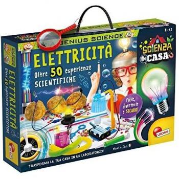 Kit Científico Lisciani Pequeño Genio - Experimentos de Electricidad con Bombilla, Pajitas, Tubo de Plástico y Globos