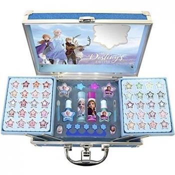 Disney- Frozen II Princess Makeup Traincase, Color azul, Talla Única