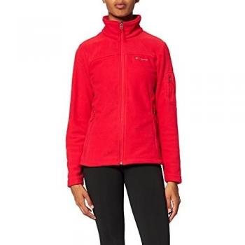 Columbia Women's Fleece Jacket, Fast Trek II, Red Lily, L