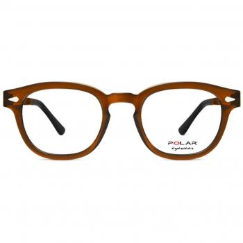 Polar 448 With Clip-On 431 Armazones para Hombre Marrones con Lentes Recetadas