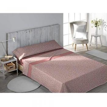 DHestia Juego Sábanas, Coral Rosa, 90x200 cm/Cama 90
