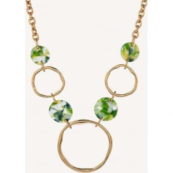 Collar Eva de Vidal & Vidal en oro de 18 Kt con acetato verde jaspeado