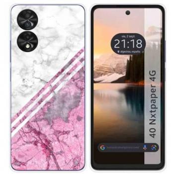 Funda Silicona Mármol 03 para TCL 40 NXTPAPER