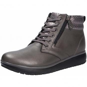 Botines Mujer Joya Wilma II W - Elegantes y Cómodos - Piel y Textil de Calidad, Color: Dark Grey, Talla: 37