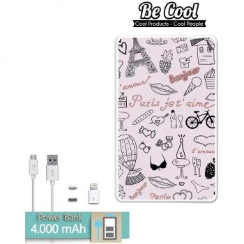 Becool® - Batería Externa Power Bank 4000 mah + Gratis 1 cable USB-MicroUsb