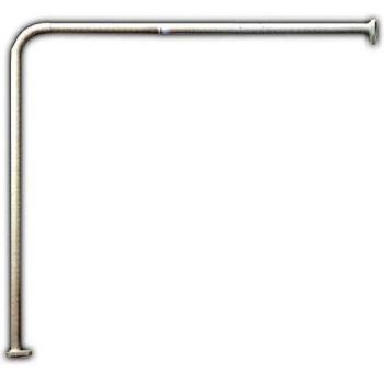 Barra Curvada Ajustable Tatay, Aluminio Blanco, 80 x 140-200 cm, Diámetro 22 mm