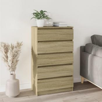 Cajonera de roble Sonoma 60x36x103 cm madera multicapa marrón