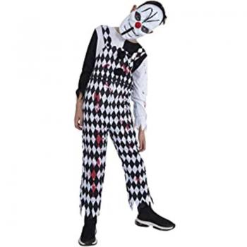 Rubies Disfraz de Arlequin Sangriento para niños, Jumpsuit sangriento con camiseta y máscara, original halloween, carnaval y cumpleaños
