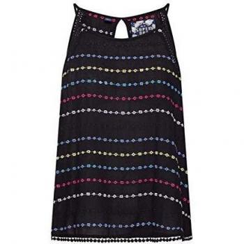 Superdry Top Ricky CAMI TOP - Camiseta de tirantes para mujer Negro
 X-Large