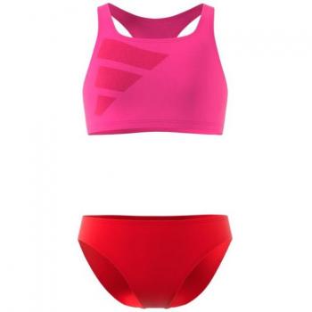 Bikini de natación Adidas Big Bars Logo rojo niña