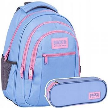 Juego de mochila escolar y estuche para mujer