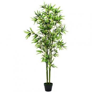 vidaXL Planta Bambú Artificial con Maceta 175cm Verde Decoración Hogar Flores