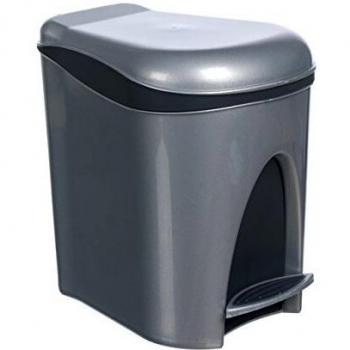 Toyma 0458/09 0458/09-Cubo pedal Nature 7 l, color gris metal