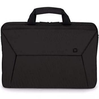 DICOTA Slim Case 14-15,6 pulgadas EDGE, funda para ordenador portátil y tableta, maletín ligero de carga superior para portátil con asas, negro