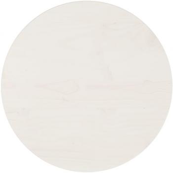 vidaXL Table Top White Ø40x2.5 cm Solid Wood Pine