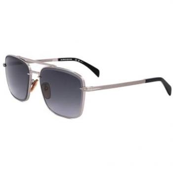 David Beckham 7093GS Men's Square Metal Sunglasses - Silver, One Size