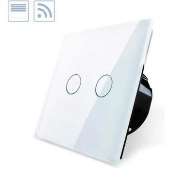 LEDBOX Control de persianas táctil + remoto, frontal blanco