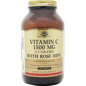 Solgar Vitamin C 1500mg with Rose Hips 180 Tablets