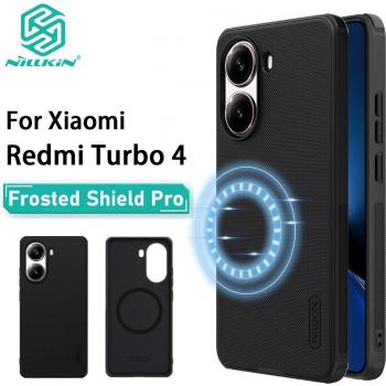 Nillkin Super Frosted Shield Pro Magnetic Case for Xiaomi Redmi Turbo 4 - Shockproof Hard PC + TPU Cover