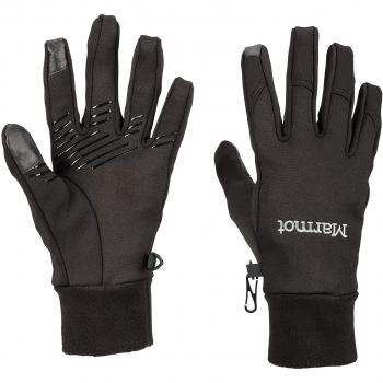 Marmot Wm's Connect Glove Guantes Polares Elásticos Compatibles con Pantallas Táctiles, Mujer, Black, XS