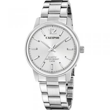 Reloj Calypso Basic K5864/2 Gris Hombre, Caja de Acero Inoxidable 316L Plateado