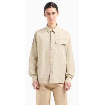 Armani Exchange Men's Beige Button-Up Shirt - Size 2XL