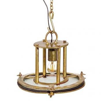 Lámpara de Techo Náutica Bronce y Cristal 40 W 240 V 50 x 50 x 32 cm