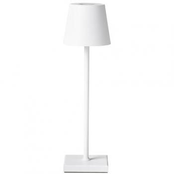 Lámpara de Sobremesa Moderna de Hierro y Aluminio para Interior y Exterior Blanca Valira