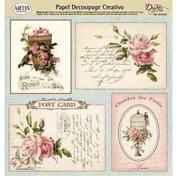 Dayka Trade Papel Decoupage, Multicolor, 32 X 31 Cm