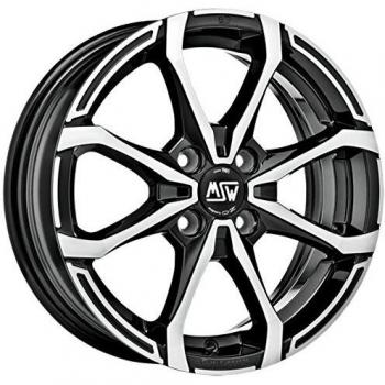 Llanta MSW X4 5.5x15 4x100 ET42 Negro Brillante Pulido Completo