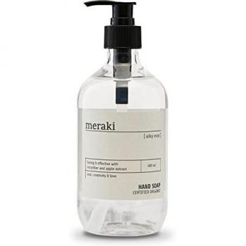 Jabón de manos líquido Meraki Silky Mist - 500 ml, con aroma a flores de cítricos blancos y un ligero dulzor