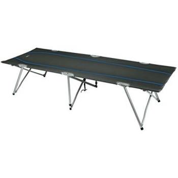 Cama de Camping Plegable High Peak Oviedo, Gris Oscuro/Azul, 190 x 65 x 45 cm