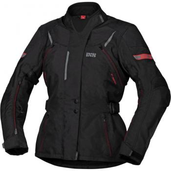 iXS Chaqueta textil para motocicletas Liz-ST Mujer Negro-Rojo 2XL