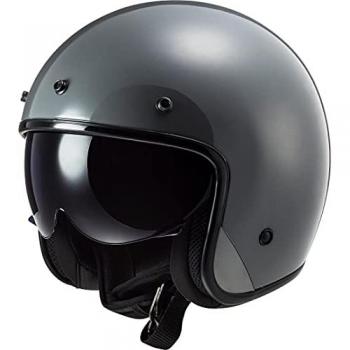LS2 OF601 Bob Nardo Grey - Casco Jet para moto, color gris, talla XS