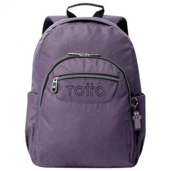 Mochila Escolar Adaptable a Carro TOTTO Acuareles - Glitter, Capacidad 20 L, Bolsillo para PC de 14, Bolsillos para Botella, Espaldar Ergonómico con Flujo de Aire,
