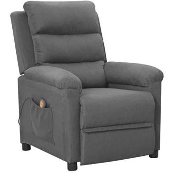 Sillón de masaje tela gris claro vidaXL