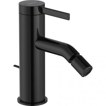 Grifo monomando para bidé Ona con desagüe automático color negro titanio Roca
