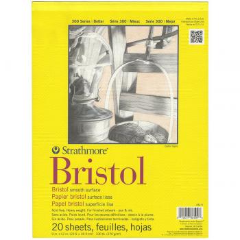 Pro-Art Paper Strathmore Papel Liso de Bristol, 22,9 x 30,5 cm, 20 Hojas