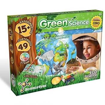 Science4you-Green Science – Juguete, Ecologico con 15 Experimentos y un Libro Educativo, Regalo Original para Niños +6 Anõs, Multicolor