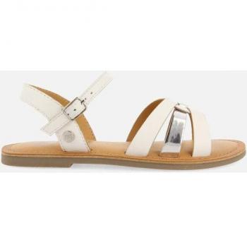 Sandalias de niña de piel con materiales reciclados