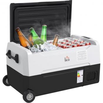 Homcom Nevera Compresor Portátil 30.5L -20ºC-20ºC 72.6x39x37.3cm Negra