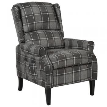 Silla Reclinable de Tela Gris con Diseño Moderno