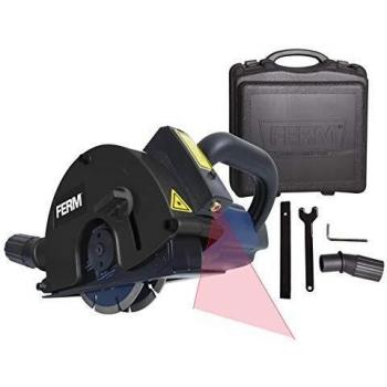 FERM Rozadora 1700W - 125mm - Láser - Incl. 2 hojas diamantadas y adaptador de la aspiradora