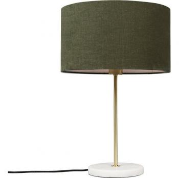 Lámpara de mesa moderna de latón con pantalla verde 35 cm - Kaso