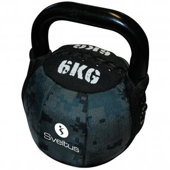 Soft Kettlebell 6 kg - Unisex Black Camouflage Sveltus