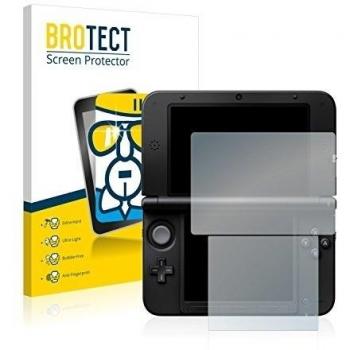 BROTECT Protector Pantalla Cristal Híbrido Compatible con Nintendo 3DS XL SPM7800 Protector Vidrio - [Dureza 9H, Anti-arañazos]