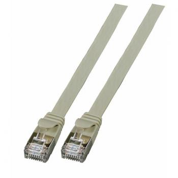 Cable de Parche Plano U/FTP Cat.6a 0,25m Gris